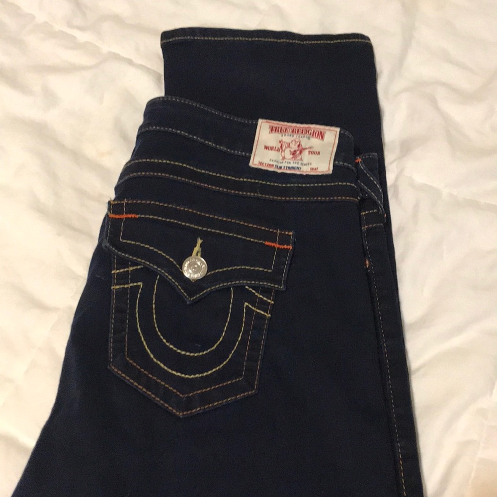 NWOT 34 True Religion jeans dark wash
